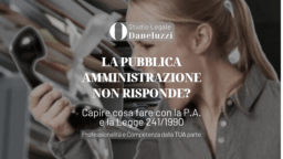 La Pubblica Amministrazione non risponde - L-241-1990 PA - Diritto - Avvocato a Treviso - Avvocato a Preganziol - Studio Legale Daneluzzi