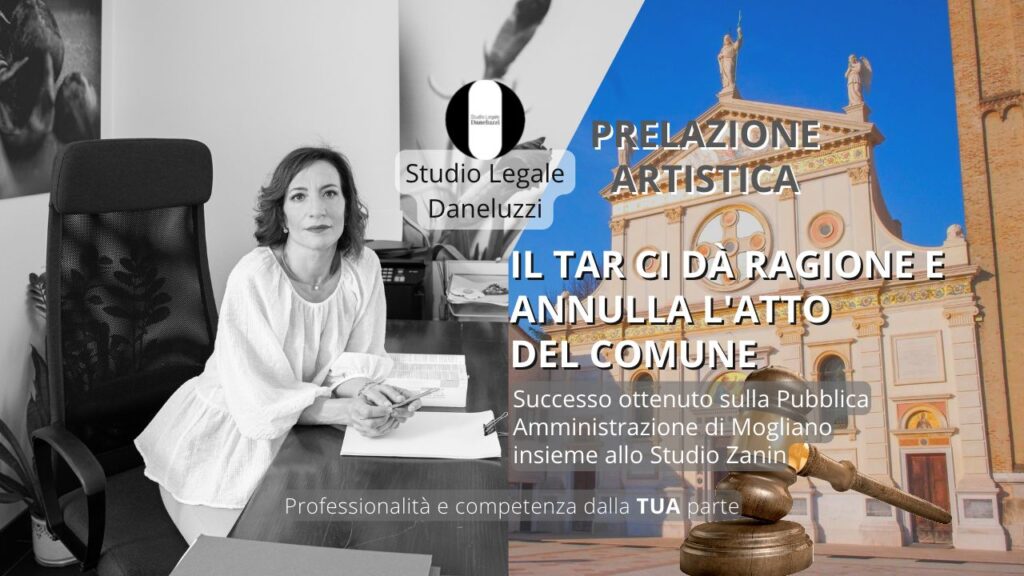 Abbazia di Mogliano - Tar ci da ragione - successo - Comune di Mogliano - Studio Zanin - Diritto di prelazione artistica - Diritto Amministrativo - Studio Legale Daneluzzi sulla Pubblica Amministrazione